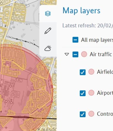 'Map layers' menu